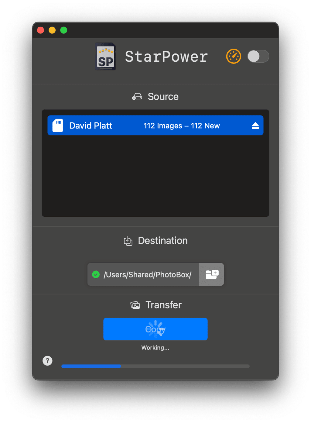 StarPower main window